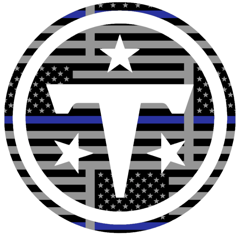 Tennessee Titans Thin Blue Line Team Logo American Flag Premium DieCut Vinyl Decal PICK SIZE