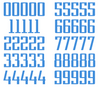 Tennessee Titans Jersey Style Vinyl Number Decal Sheet Set of 50 #0-9 - Pick Color & Size