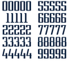 Tennessee Titans Jersey Style Vinyl Number Decal Sheet Set of 50 #0-9 - Pick Color & Size