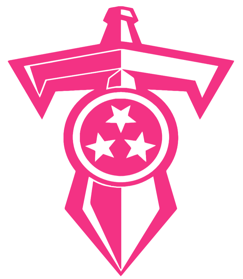 Tennessee Titans HOT PINK Sword Logo Premium DieCut Vinyl Decal PICK SIZE