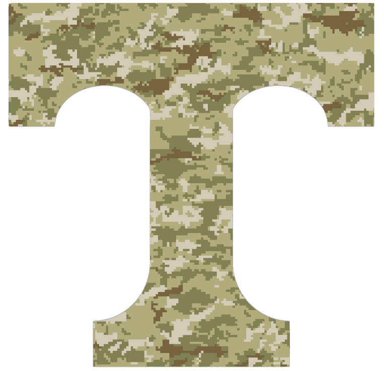Tennessee Volunteers Team Logo Salute to Service Camouflage Camo Vinyl Decal PICK SIZE