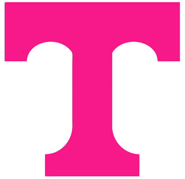 Tennessee Volunteers Hot Pink Team Logo Premium DieCut Vinyl Decal PICK SIZE