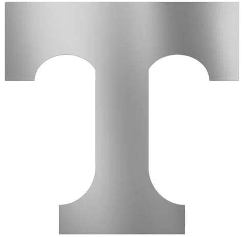 Tennessee Volunteers SILVER CHROME MIRROR Team Logo Premium DieCut Vinyl Decal PICK SIZE