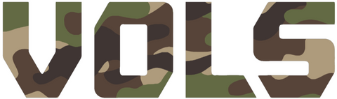 Tennessee Volunteers Woodland Camo Camouflage Vols Logo Premium DieCut Vinyl Decal PICK SIZE