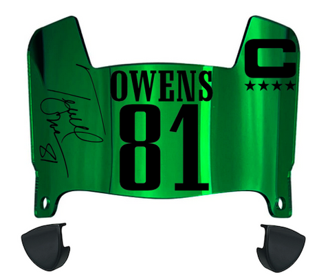 Terrell Owens Philadelphia Eagles Mini Football Helmet Visor w/ Clips - PICK COLOR