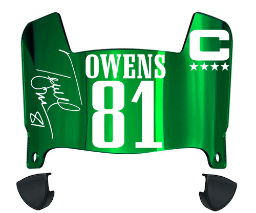 Terrell Owens Philadelphia Eagles Mini Football Helmet Visor w/ Clips - PICK COLOR