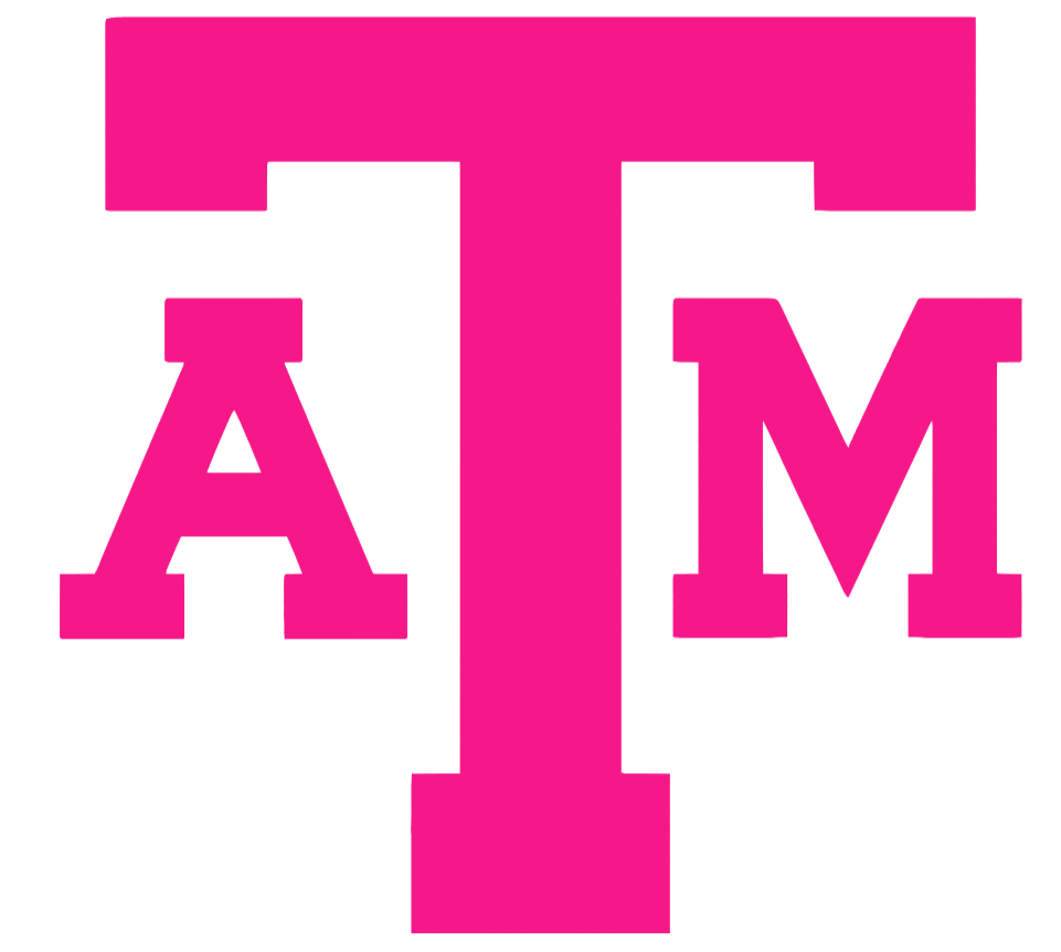 Texas A&M Aggies Hot Pink Retro Throwback Premium DieCut Vinyl Decal PICK SIZE