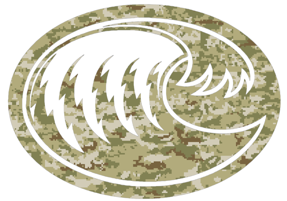 Texas A&M CC Islanders Alternate Logo Salute to Service Camouflage Camo Vinyl Decal PICK SIZE