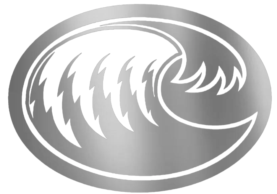 Texas A&M CC Islanders SILVER CHROME MIRROR Alternate Logo Premium DieCut Vinyl Decal PICK SIZE