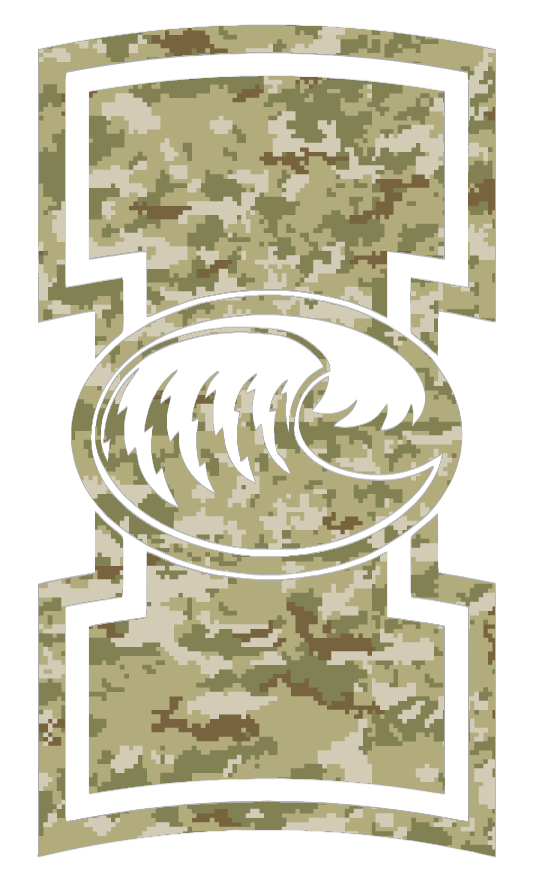 Texas A&M CC Islanders Team Logo Salute to Service Camouflage Camo Vinyl Decal PICK SIZE