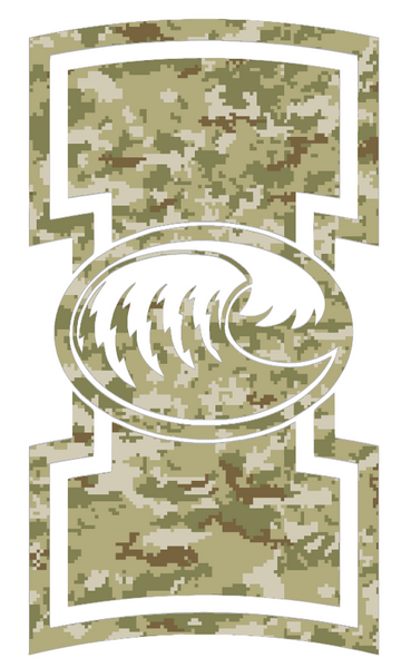 Texas A&M CC Islanders Team Logo Salute to Service Camouflage Camo Vinyl Decal PICK SIZE