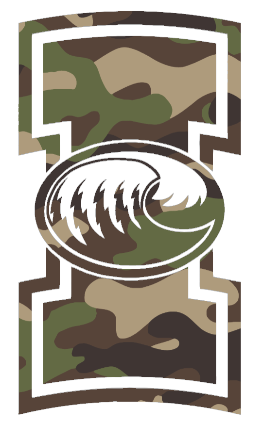 Texas A&M CC Islanders Woodland Camo Camouflage Team Logo Premium DieCut Vinyl Decal PICK SIZE