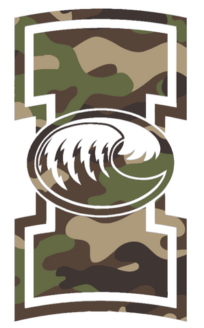 Texas A&M CC Islanders Woodland Camo Camouflage Team Logo Premium DieCut Vinyl Decal PICK SIZE