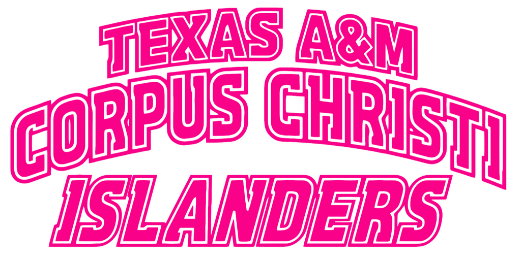 Texas A&M CC Islanders Hot Pink Team Name Logo Premium DieCut Vinyl Decal PICK SIZE