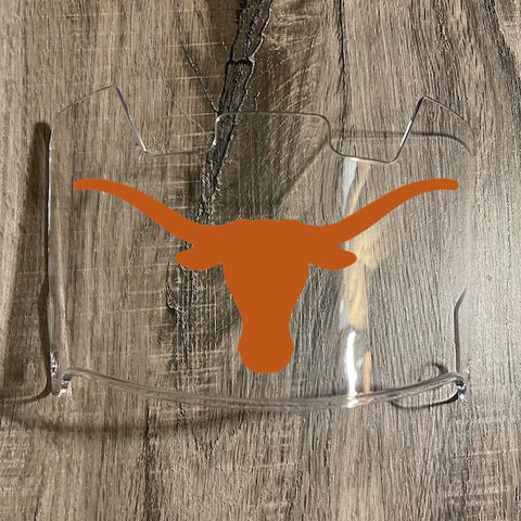 Texas Longhorns Full Size Football Helmet Visor Shield w/ Clips - PICK VISOR & LOGO COLOR