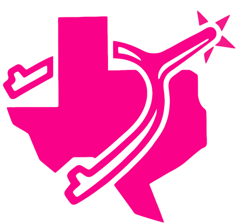Texas Rangers Hot Pink City Connect Spur Logo Premium DieCut Vinyl Decal PICK SIZE