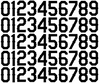 Texas Rangers Baseball Helmet Jersey Style Vinyl Number Decal Sheet Set of 50 #0-9 - Pick Color & Size