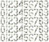 Texas Rangers Baseball Helmet Jersey Style Vinyl Number Decal Sheet Set of 50 #0-9 - Pick Color & Size