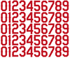 Texas Rangers Baseball Helmet Jersey Style Vinyl Number Decal Sheet Set of 50 #0-9 - Pick Color & Size