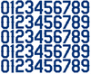 Texas Rangers Baseball Helmet Jersey Style Vinyl Number Decal Sheet Set of 50 #0-9 - Pick Color & Size