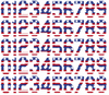 Texas Rangers Baseball Helmet Jersey Style Vinyl Number Decal Sheet Set of 50 #0-9 - Pick Color & Size