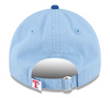 Texas Rangers Swarovski Crystal Bling Womens Light Blue New Era Adjustable Hat