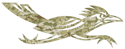Texas San Antonio Roadrunners Alternate Logo Salute to Service Camouflage Camo Vinyl Decal PICK SIZE