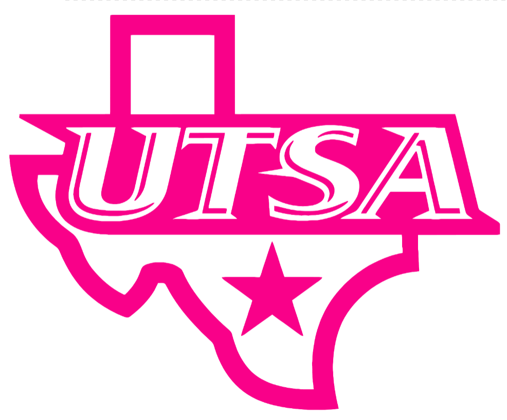 Texas San Antonio Roadrunners Hot Pink State Logo Premium DieCut Vinyl Decal PICK SIZE