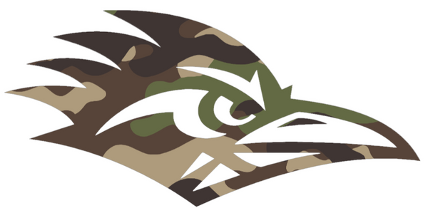 Texas San Antonio Roadrunners Woodland Camo Camouflage Team Logo Premium DieCut Vinyl Decal PICK SIZE