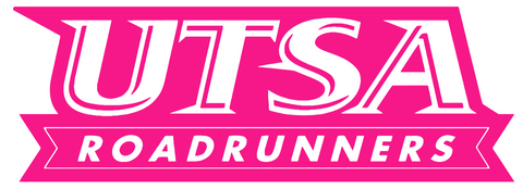Texas San Antonio Roadrunners Hot Pink Team Name Logo Premium DieCut Vinyl Decal PICK SIZE