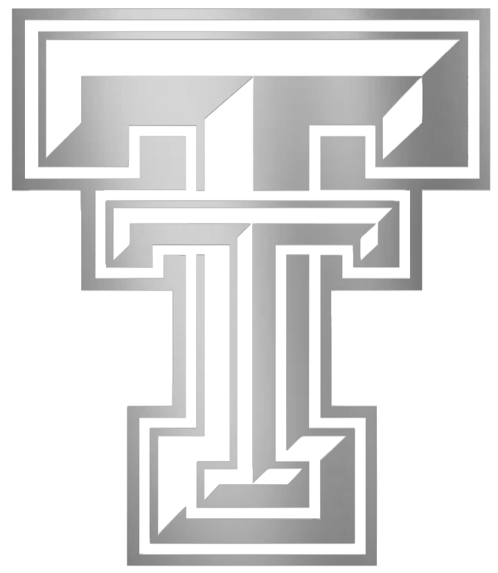 Texas Tech Red Raiders SILVER CHROME MIRROR Team Logo Premium DieCut Vinyl Decal PICK SIZE