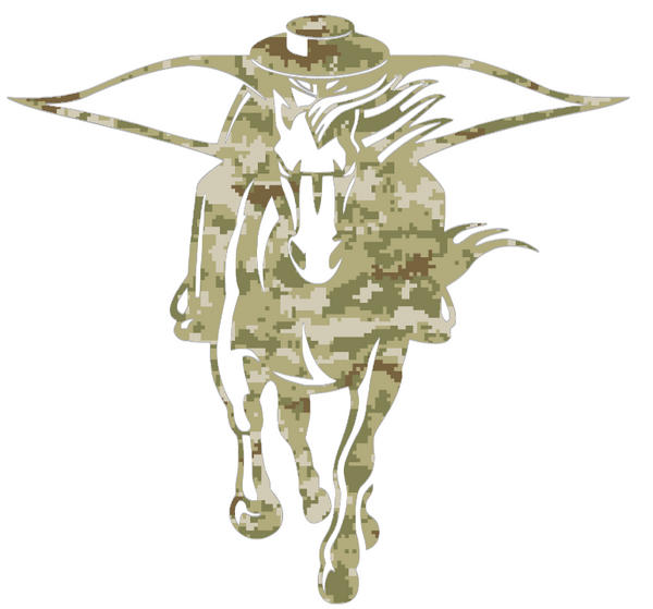 Texas Tech Red Raiders Mascot Logo Salute to Service Camouflage Camo Vinyl Decal PICK SIZE