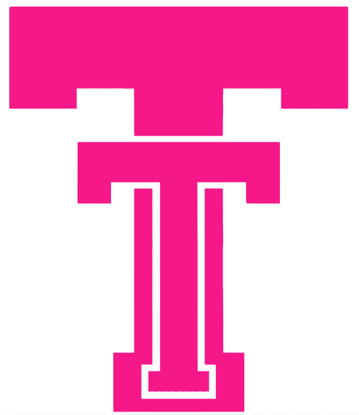 Texas Tech Red Raiders Hot Pink Retro Throwback Logo Premium DieCut Vinyl Decal PICK SIZE