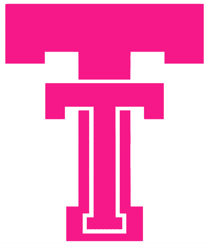 Texas Tech Red Raiders Hot Pink Retro Throwback Logo Premium DieCut Vinyl Decal PICK SIZE