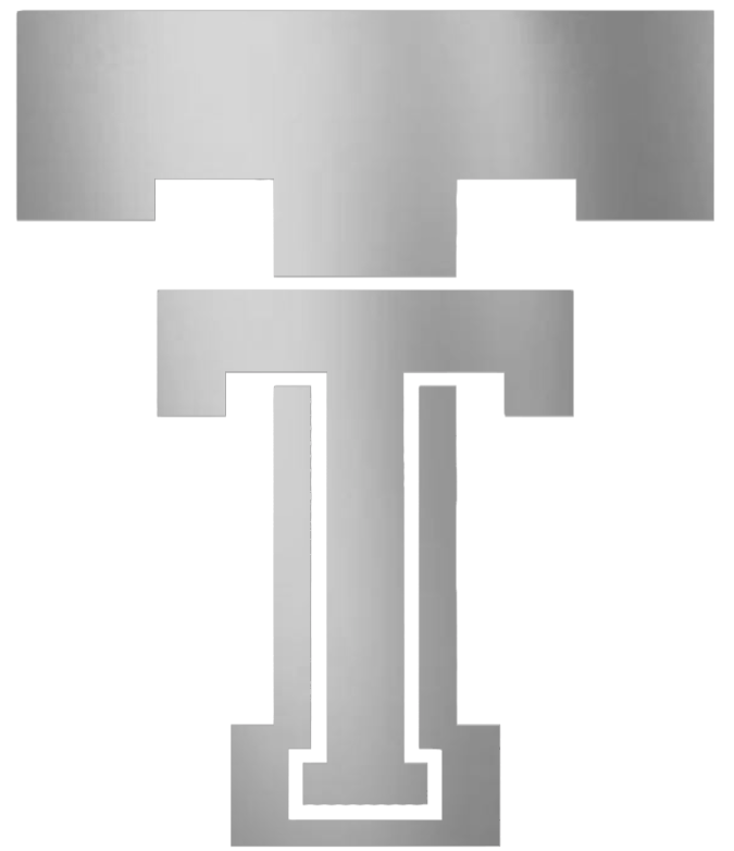 Texas Tech Red Raiders SILVER CHROME MIRROR Retro Throwback Logo Premium DieCut Vinyl Decal PICK SIZE