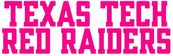 Texas Tech Red Raiders Hot Pink Team Name Logo Premium DieCut Vinyl Decal PICK SIZE