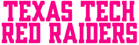 Texas Tech Red Raiders Hot Pink Team Name Logo Premium DieCut Vinyl Decal PICK SIZE