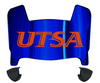 Texas San Antonio Roadrunners Mini Football Helmet Visor Shield w/ Clips - PICK VISOR & LOGO COLOR