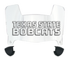 Texas State Bobcats Mini Football Helmet Visor Shield w/ Clips - PICK VISOR & LOGO COLOR