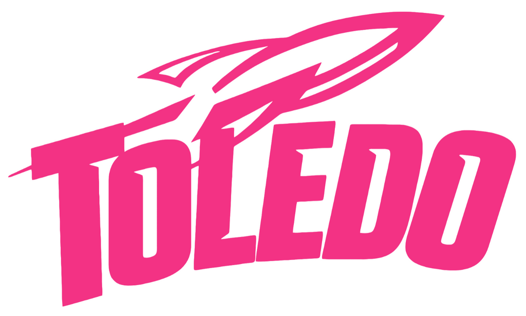 Hot Pink Rockets Toledo Rockets HOT PINK Team Name Logo Premium Vinyl Decal PICK SIZE ...