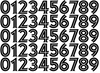 Toronto Blue Jays Baseball Helmet Jersey Style Vinyl Number Decal Sheet Set of 50 #0-9 - Pick Color & Size