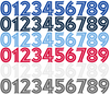 Toronto Blue Jays Baseball Helmet Jersey Style Vinyl Number Decal Sheet Set of 50 #0-9 - Pick Color & Size