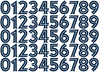 Toronto Blue Jays Baseball Helmet Jersey Style Vinyl Number Decal Sheet Set of 50 #0-9 - Pick Color & Size