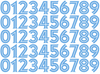 Toronto Blue Jays Baseball Helmet Jersey Style Vinyl Number Decal Sheet Set of 50 #0-9 - Pick Color & Size