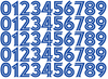 Toronto Blue Jays Baseball Helmet Jersey Style Vinyl Number Decal Sheet Set of 50 #0-9 - Pick Color & Size