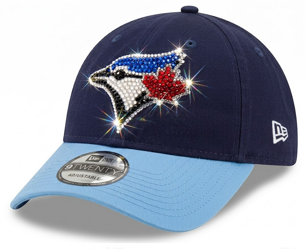 Toronto Blue Jays Swarovski Crystal Bling Womens Navy Blue New Era Adjustable Hat