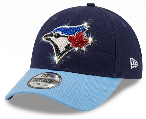Toronto Blue Jays Swarovski Crystal Bling Womens Navy Blue New Era Adjustable Hat