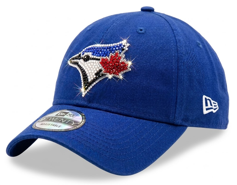 Toronto Blue Jays Swarovski Crystal Bling Womens Royal Blue New Era Adjustable Hat