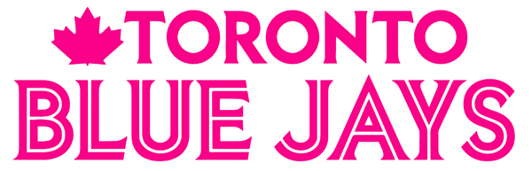 Toronto Blue Jays Hot Pink Team Name Logo Premium DieCut Vinyl Decal PICK SIZE