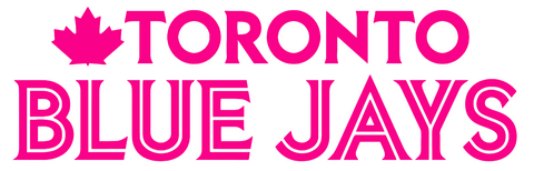 Toronto Blue Jays Hot Pink Team Name Logo Premium DieCut Vinyl Decal PICK SIZE
